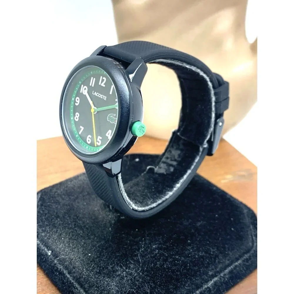 Lacoste Women's Watch 2030042 Quartz Black Dial Textured Rubber Band 12.12 33mm